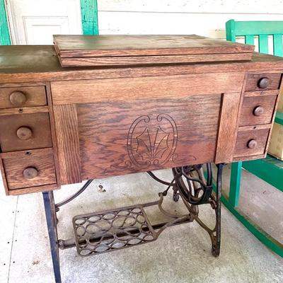 Antique Treadle Sewing Machine.