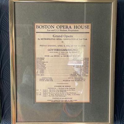 Boston Opera House Program