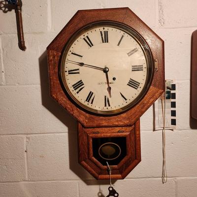 Seth Thomas Drop Octagon Wall Clock Timepiece