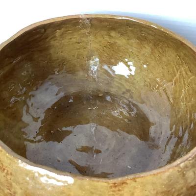 712 Artisan made Ceramic Bowl with Paper Mache Fruit