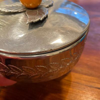 Vintage Chase Powder Jar Bakelite Handle