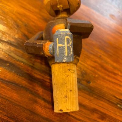 Vintage Wood Mechanical Bottle Stopper