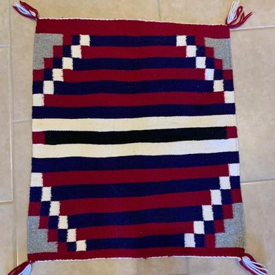 Vibrant red and navy childâ€™s blanket