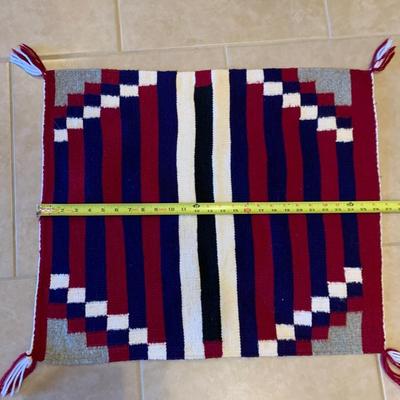 Vibrant red and navy childâ€™s blanket