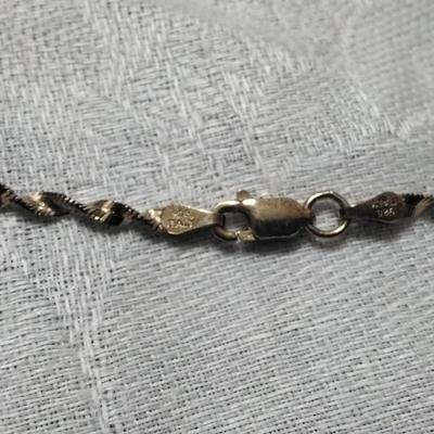 Ross Simons Ruby and Diamond Accent Gold Vermeil Heart on 18" Vintage Italian Chain