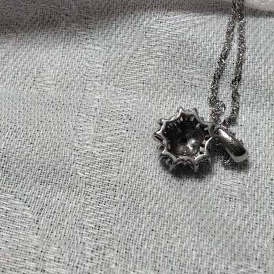 Gorgeous Diamond Starburst 16" 925 Necklace