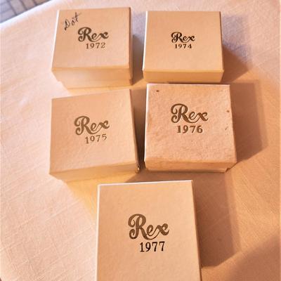 Lot #5  Five REX Ladies Ducals boxes - various years