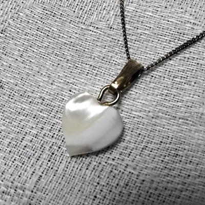 Vintage Mother of Pearl 18" Gold Vermeil Necklace