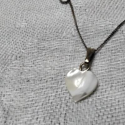 Vintage Mother of Pearl 18" Gold Vermeil Necklace