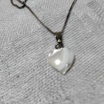 Vintage Mother of Pearl 18" Gold Vermeil Necklace
