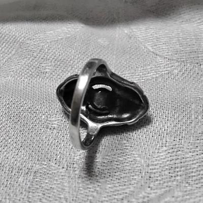 Vintage Pearl and Marcasite 925 Ring Size 6