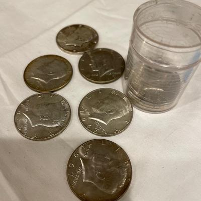 Ten Kennedy Half Dollar's, 40% silver