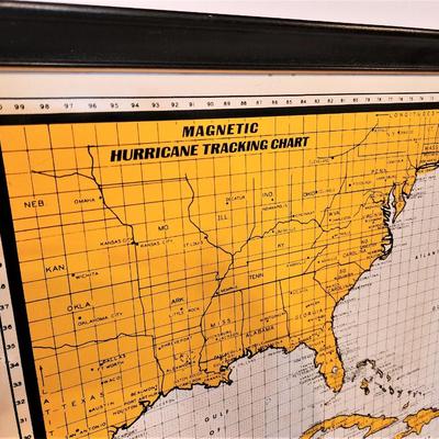 Lot #18  Vintage 1967 Magnetic Hurricane Tracking Map
