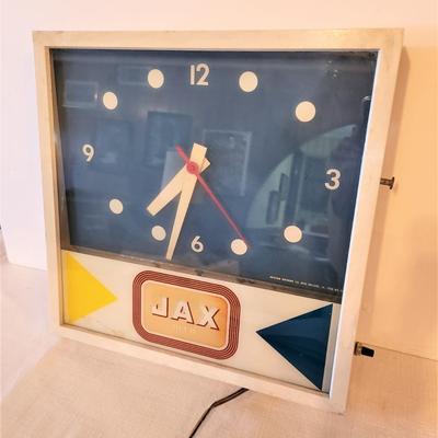 Lot #20  Vintage JAX Beer Clock/Sign - works