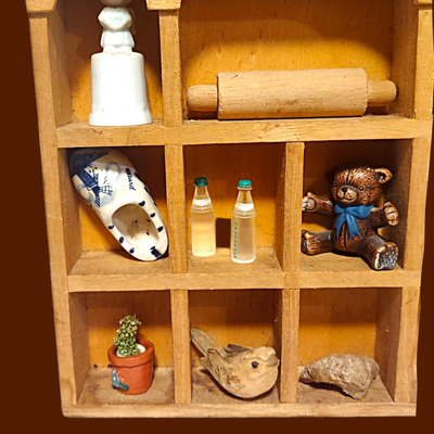 Miniature Objects on Shelf #1