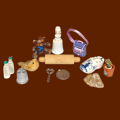 Miniature Objects on Shelf #1