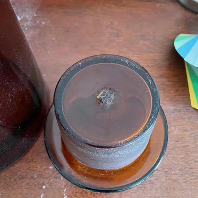 Antique Amber Apothecary Jar