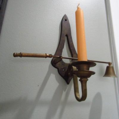 Metal Wall Hanging Candle Holder with Snuffer (DR)
