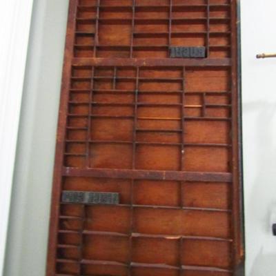 Antique Solid Wood Typesetter's Drawer (DR)