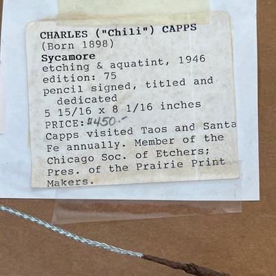 Prairie Printmaker Charles Chili Capps 