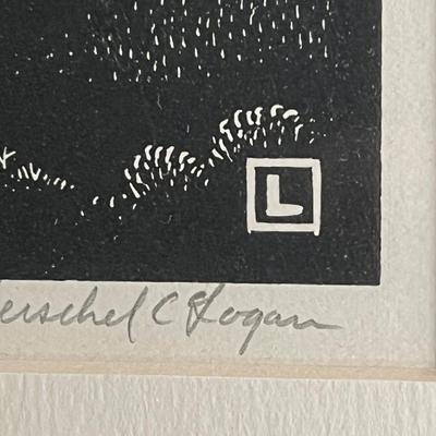Herschel Logan Prairie Printmaker Original Block Print 