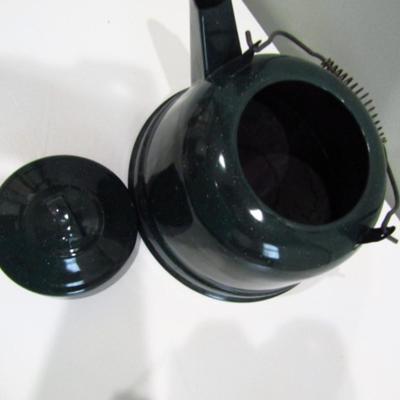 Enameled Teapot- Dark Green (DR)