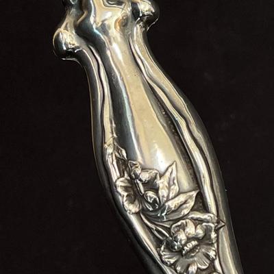 Art Nouveau Sterling Silver Hand Mirror - pristine! OLD HALLMARKS