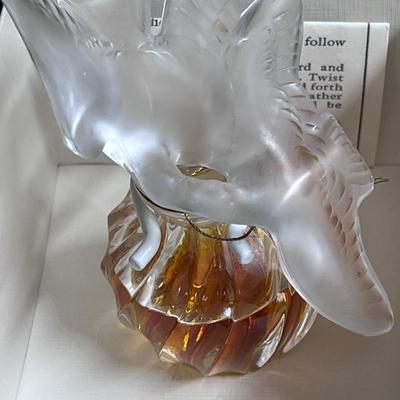 Vintage LALIQUE Nina Ricci Double Dove Perfume and Box