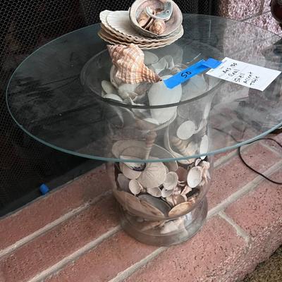 Real shell accent table