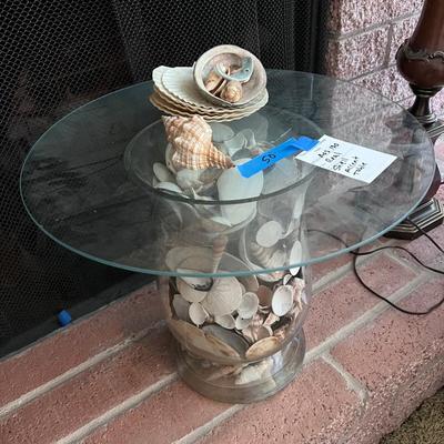 Real shell accent table