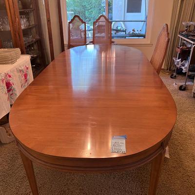 1960s Drexal Cherry solid wood with contrast boarder  family dining table