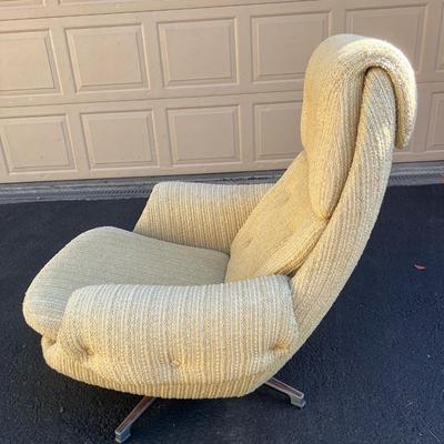 Mid-Century Swivel Reclining Egg Chair MCM 1960â€™s Original Overman Made in Sweden