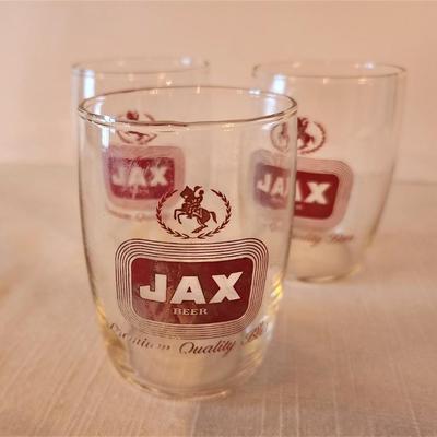 Lot #25  Lot of Three Vintage JAX Beer Bar glasses