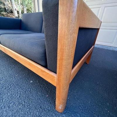 Vintage MCM Couch Pair Danish Teak Style Mid Century Modern