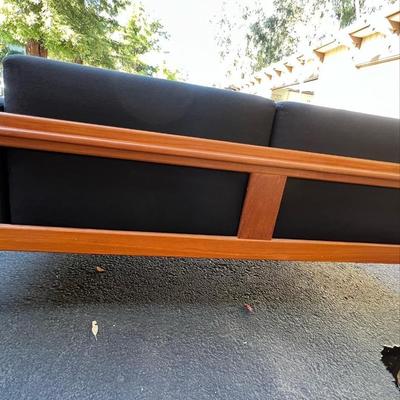 Vintage MCM Couch Pair Danish Teak Style Mid Century Modern