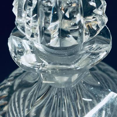 Beautiful Antique Cut Glass Perfume Scent Bottle with Stopper