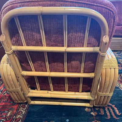 RARE Paul Frankl 1934 Restored Museum Quality Four-Strand Square Pretzel Rattan Lounge Chair