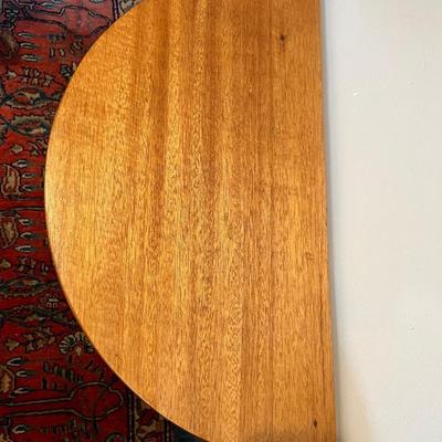 Paul Frankl Restored "Half-Round" Side Rattan Mahogany TopÂ Coffee Table Pair