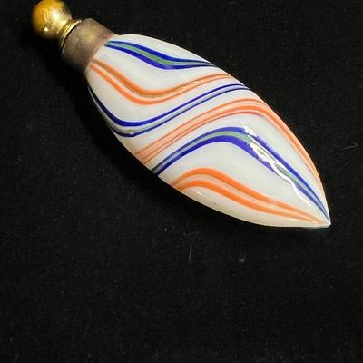 Small Exquisite Italian Murano Blown Glass Perfume Bottle