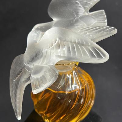 AMAZING 6" LALIQUE Nina Ricci Double Dove SEALED perfume 3 1/3 oz