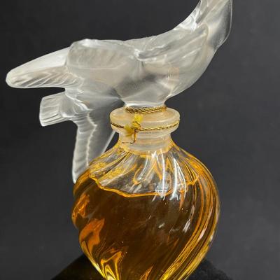 AMAZING 6" LALIQUE Nina Ricci Double Dove SEALED perfume 3 1/3 oz