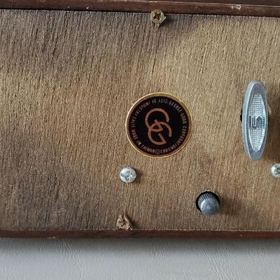 Wind up wood music box car