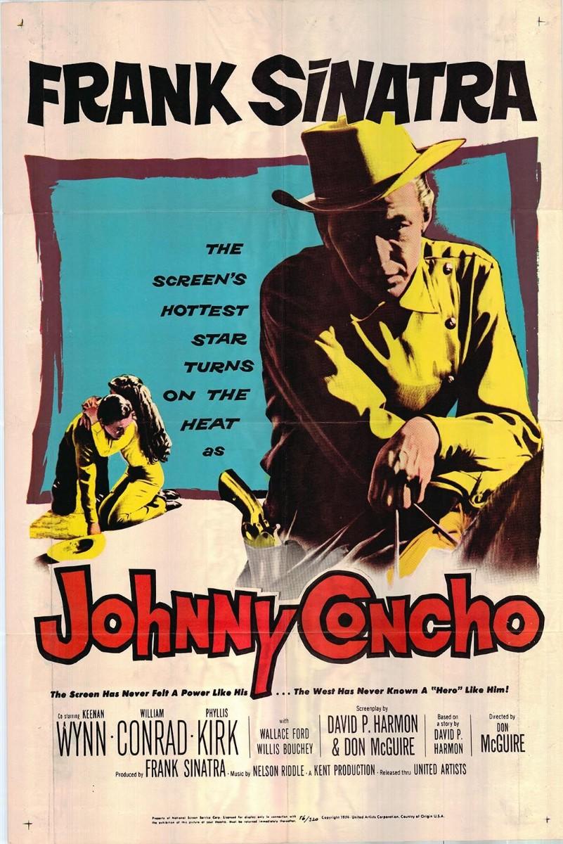 Johnny Concho Original 1956 Vintage One Sheet Poster EstateSales what-is-the-size-of-a-regular-poster