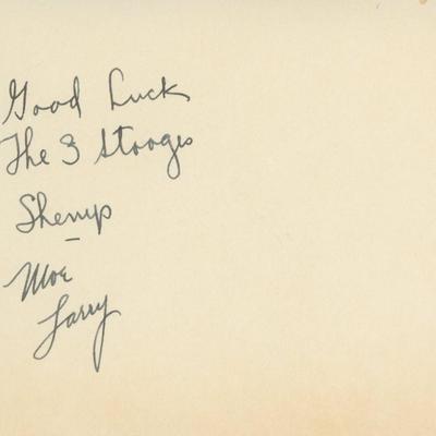 Three Stooges original signatures