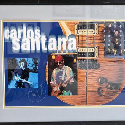 Carlos Santana Custom Matted and Framed Signed Poster
