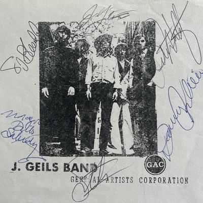 J. Geils Band signed promo flat