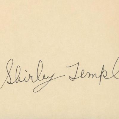 Shirley Temple signature cut