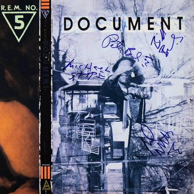 R.E.M. signed Document album