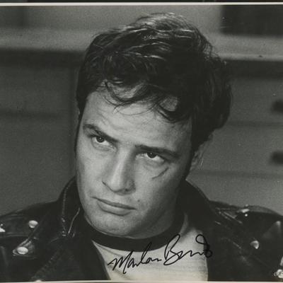 The Wild Ones Marlon Brando signed movie photo
