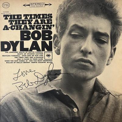 Bob Dylan The Times They Are A Changin signed album